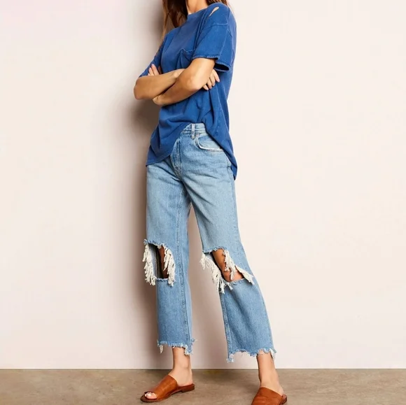 We the Free Maggie Straight Distressed Jeans NWT MRSP $78 - Picture 1 of 1